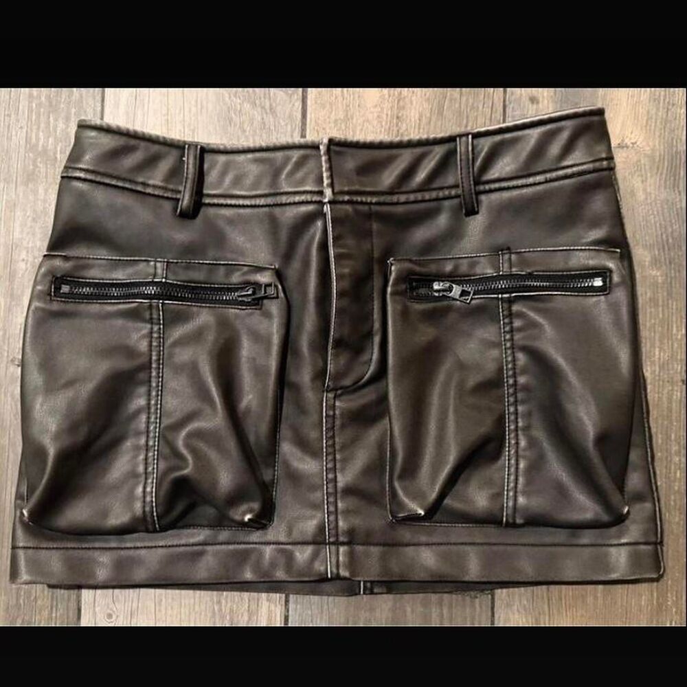 Zara Women's Black and Brown Skirt